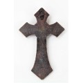 7007COP-TUR TURQUOISE CRYSTAL / COPPER WALL CROSS / W STAR